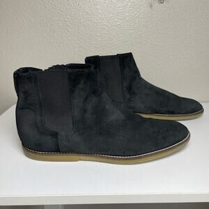 ZARA Men Size 10 US 43 EU Split Suede Leather Chelsea Ankle Boots Black